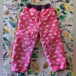 Patagonia 4T reversible pink puffy pants